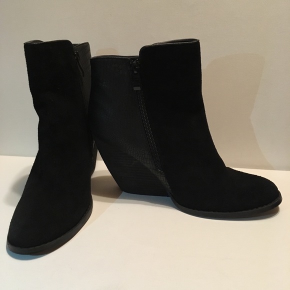 Very Volatile Booties Suede Reptile Leather Black - Picture 3 of 8